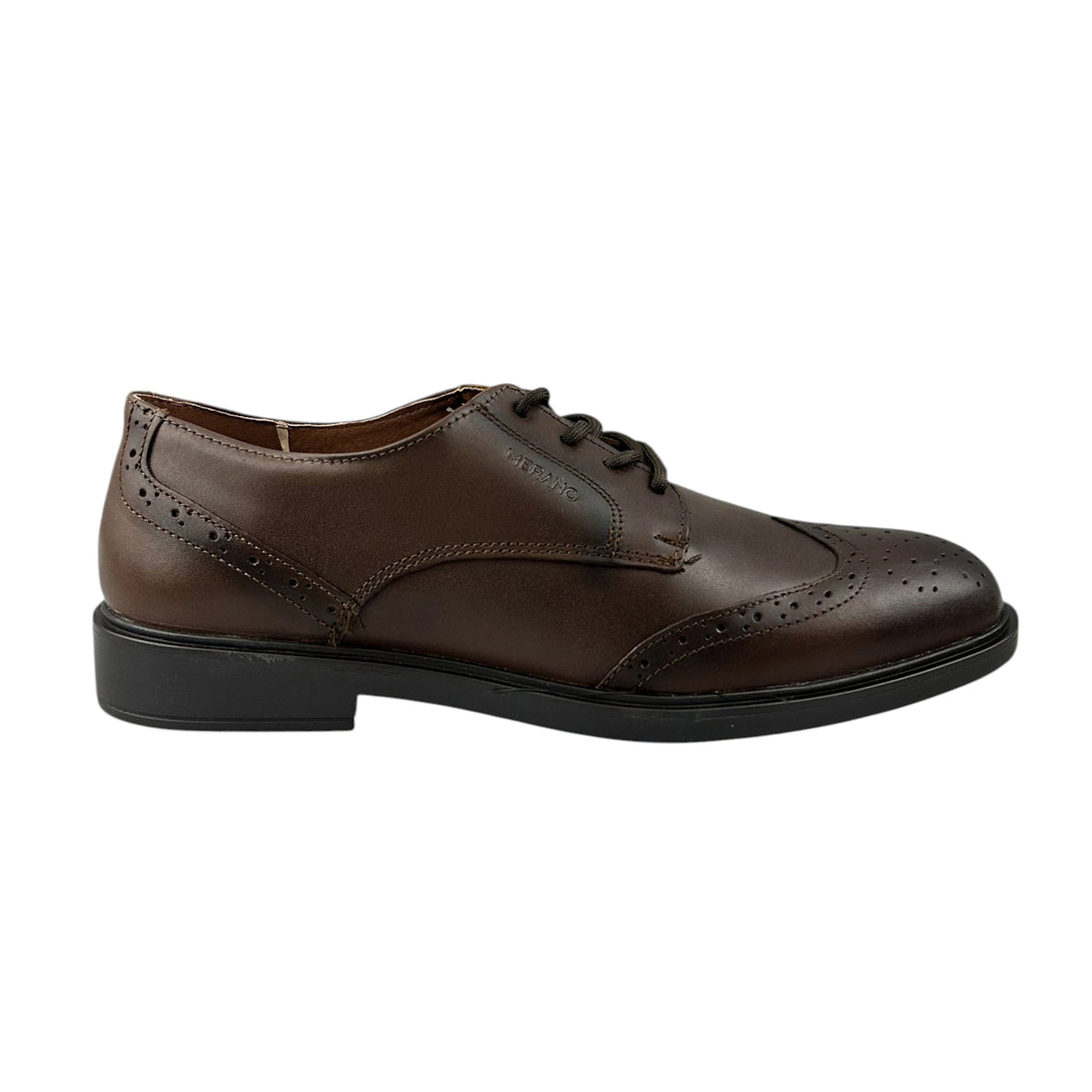 Zapatos Vestir Merano Hombre 46101 Piel Café Bostonianos