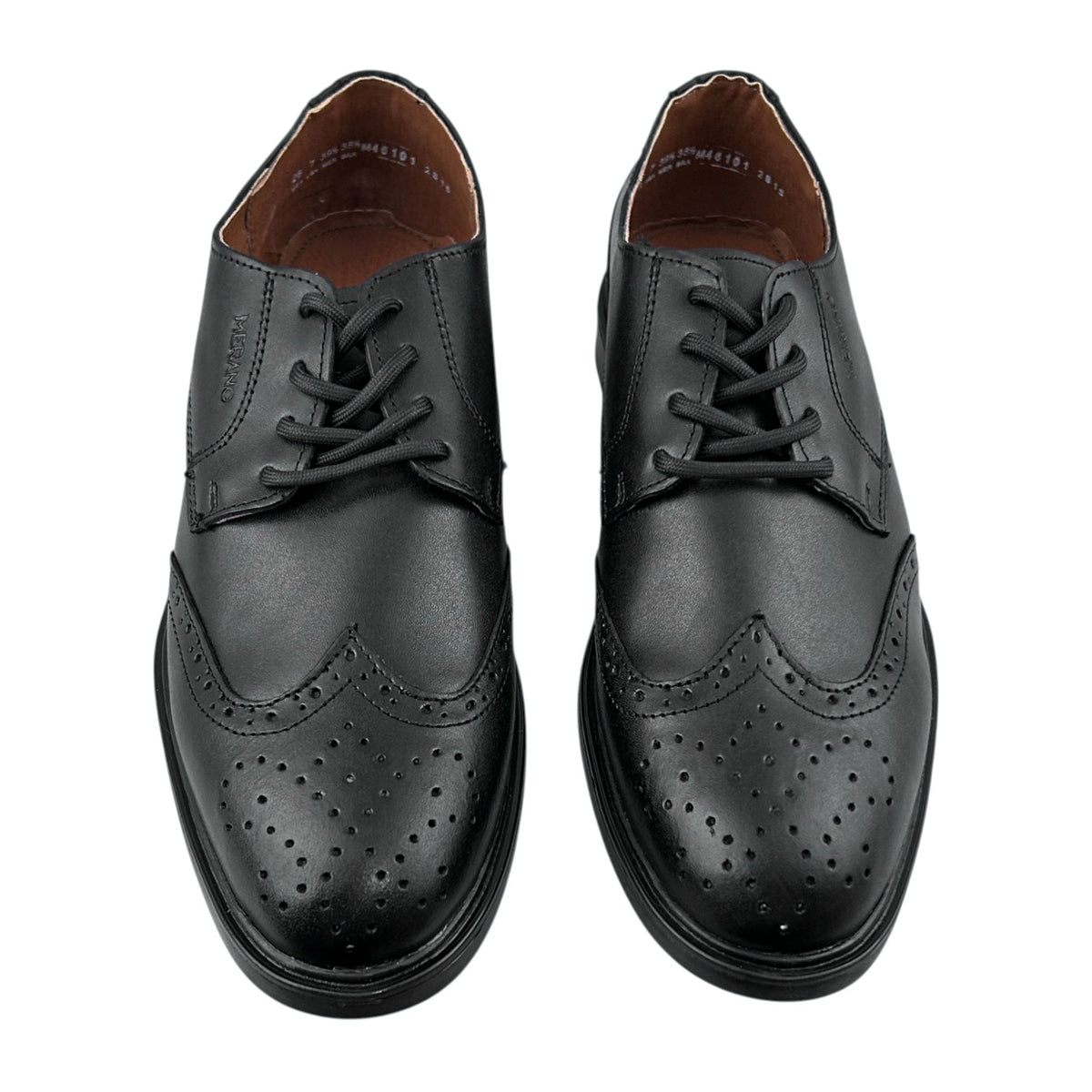 Zapatos Vestir Merano Hombre 46101 Piel Negro Bostonianos