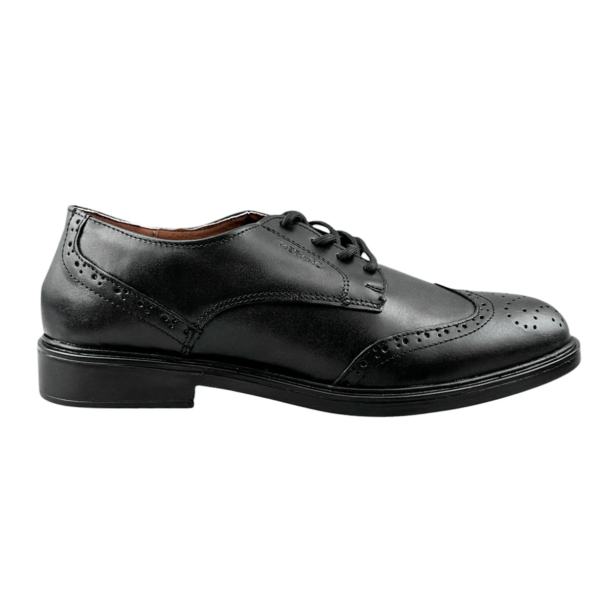 Zapatos Vestir Merano Hombre 46101 Piel Negro Bostonianos