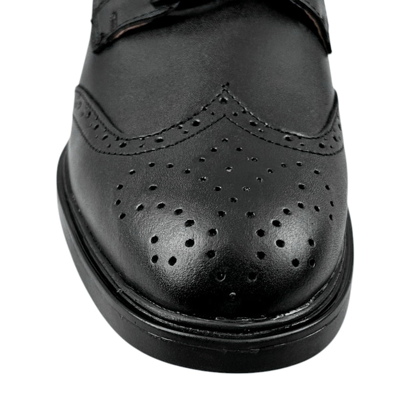 Zapatos Vestir Merano Hombre 46101 Piel Negro Bostonianos