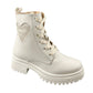 Botas Yuyin Niña 25571 Corazón Latte Cierre Agujetas 18-21