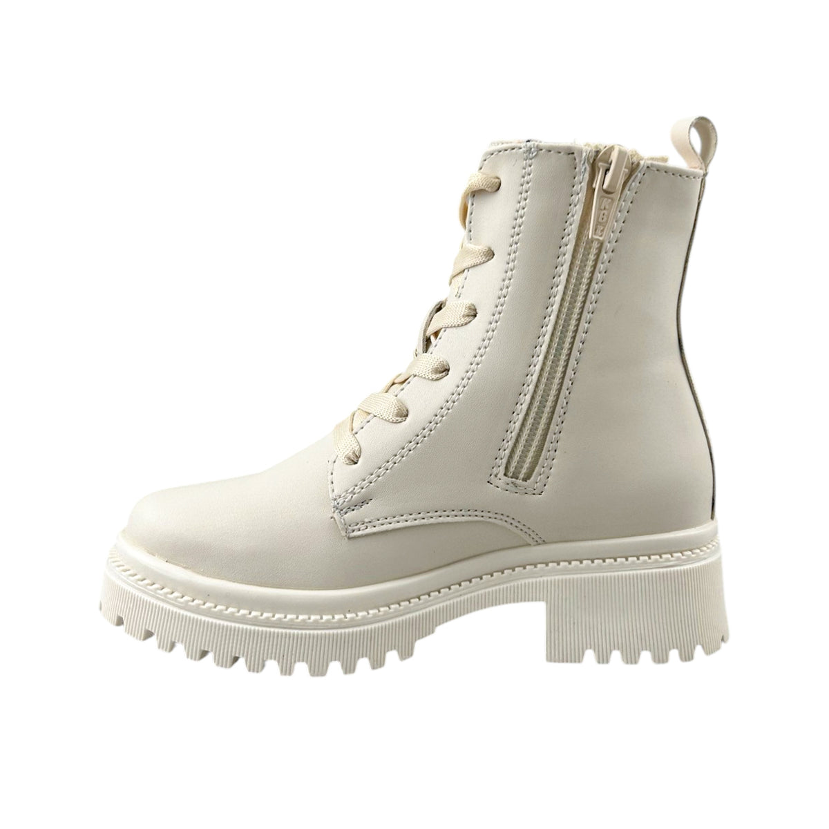 Botas Yuyin Niña 25571 Corazón Latte Cierre Agujetas 18-21