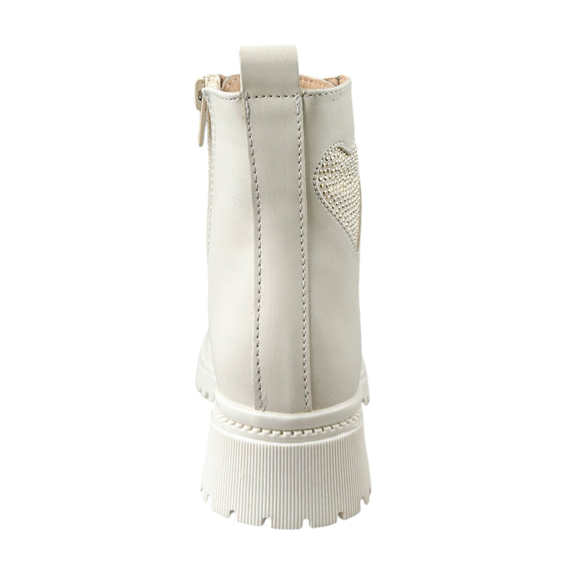 Botas Yuyin Niña 25571 Corazón Latte Cierre Agujetas 18-21