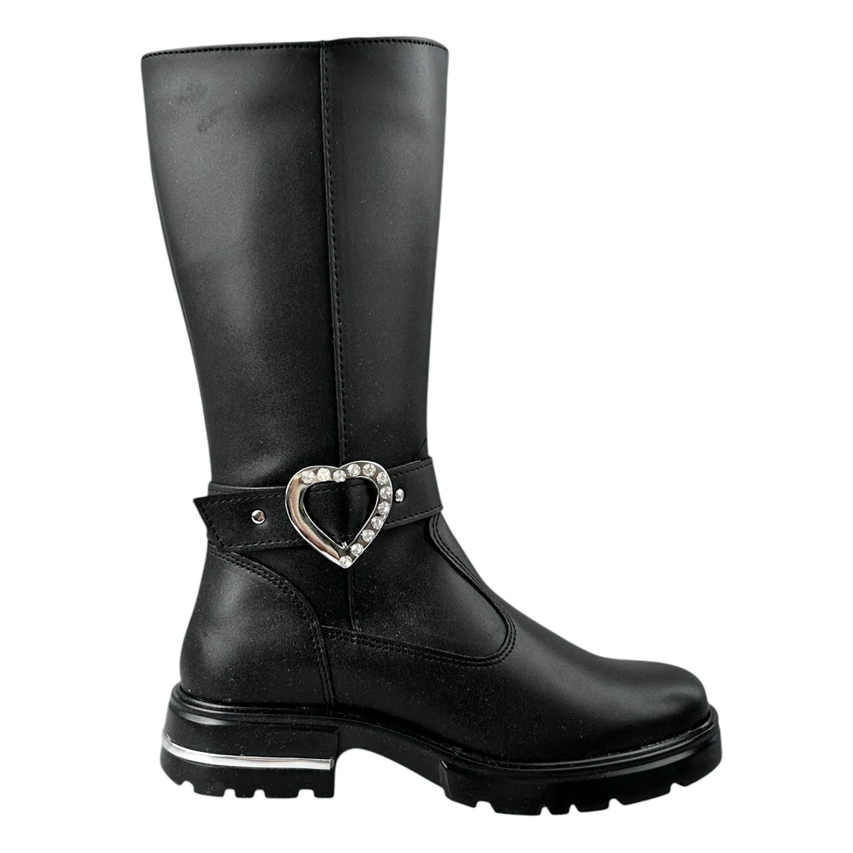 Botas Yuyin Niña 26671 Negras Corazón Cierre 18-21
