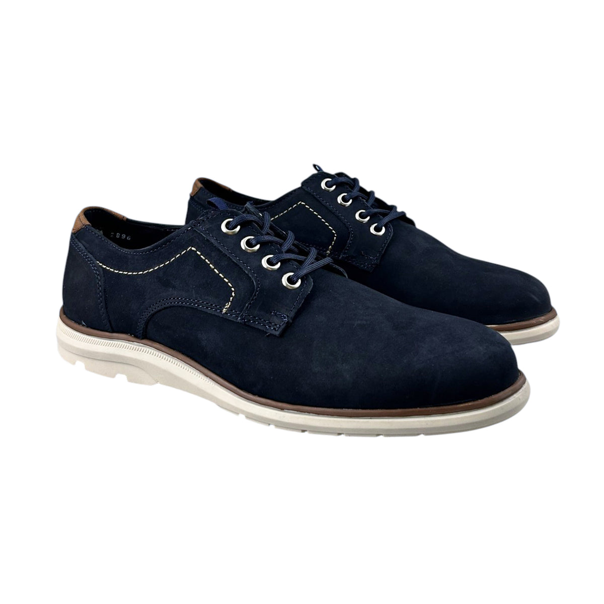 Zapatos Derby Merano 46170 Hombre Piel Nobuck Marino
