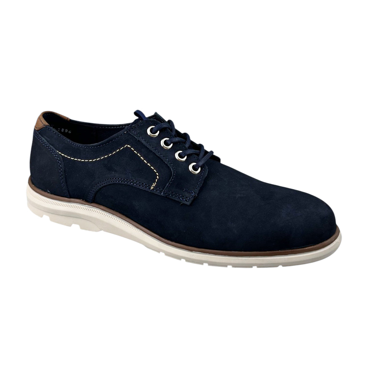 Zapatos Derby Merano 46170 Hombre Piel Nobuck Marino