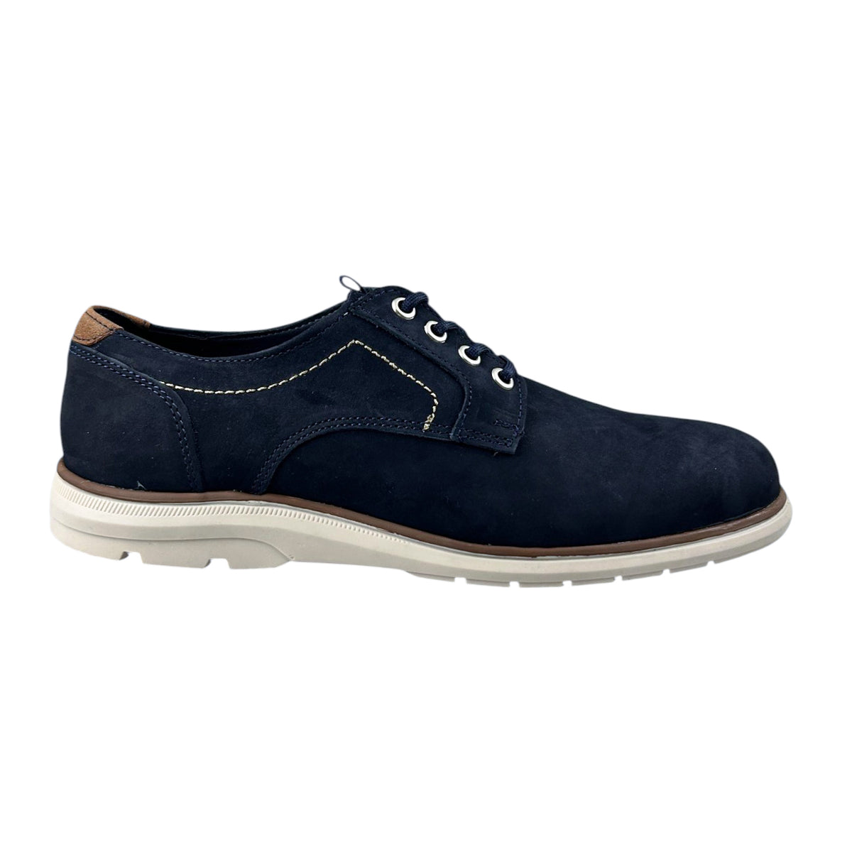 Zapatos Derby Merano 46170 Hombre Piel Nobuck Marino