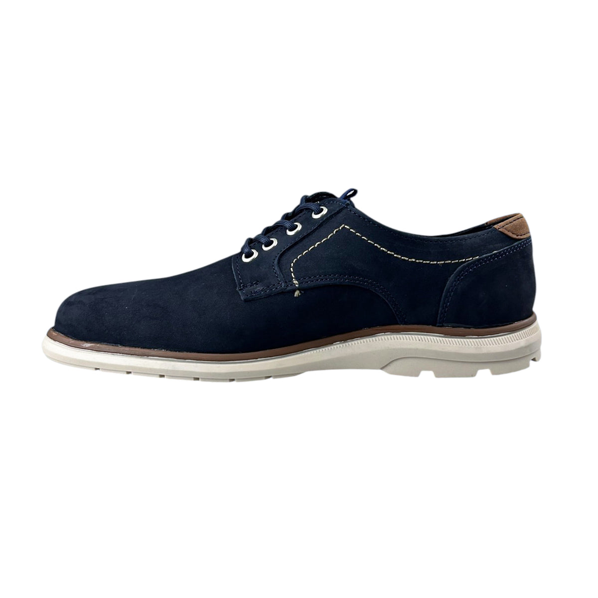 Zapatos Derby Merano 46170 Hombre Piel Nobuck Marino