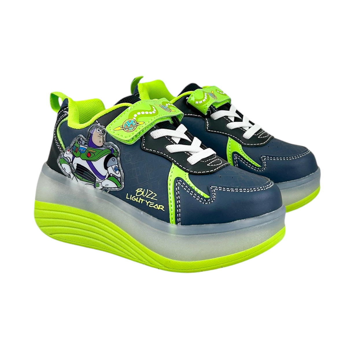 Tenis Patín Toy Story Buzz Niño 9001 Luces Rueda Retráctil