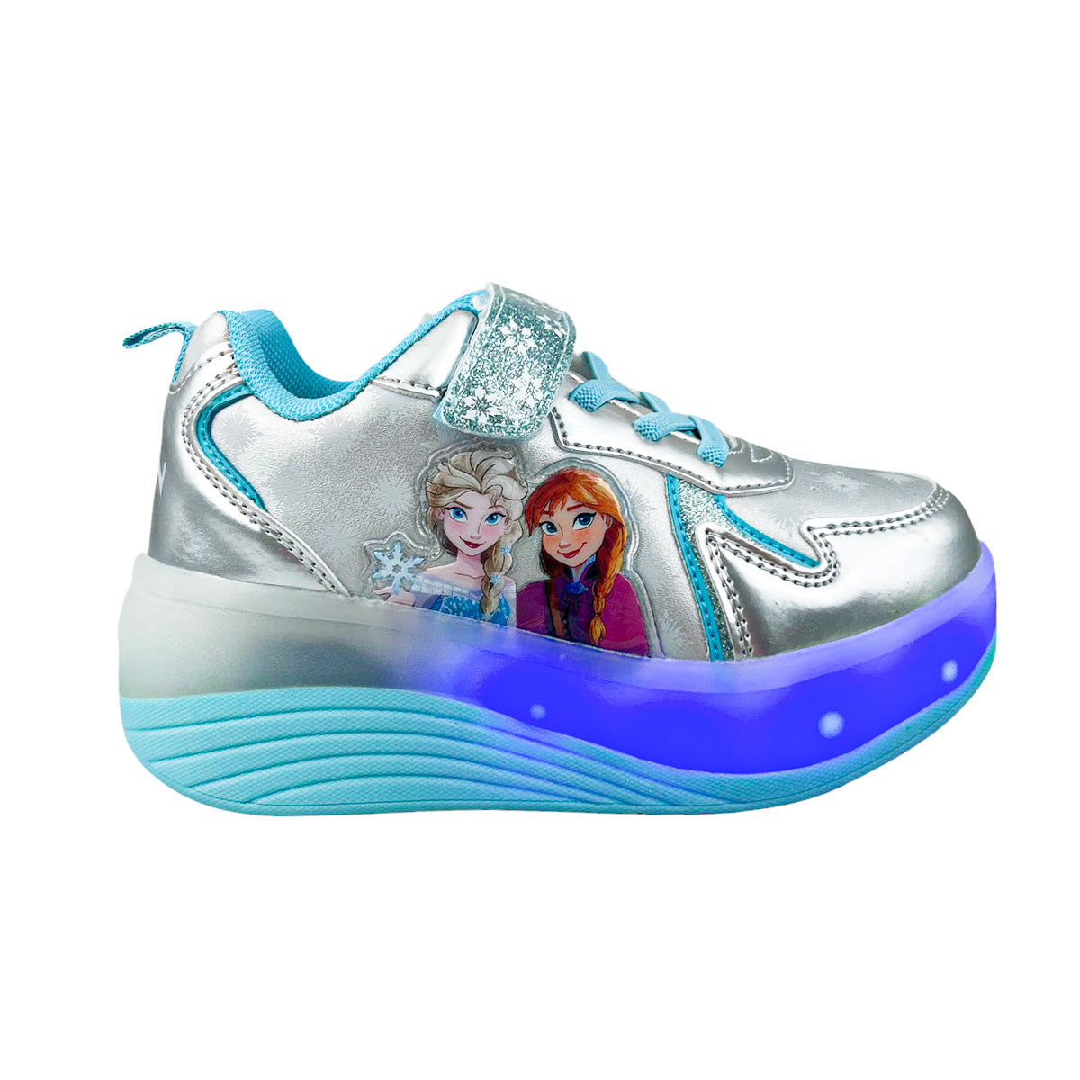 Tenis Patín Frozen Niña 9003 Luces Rueda Retractil 18-22