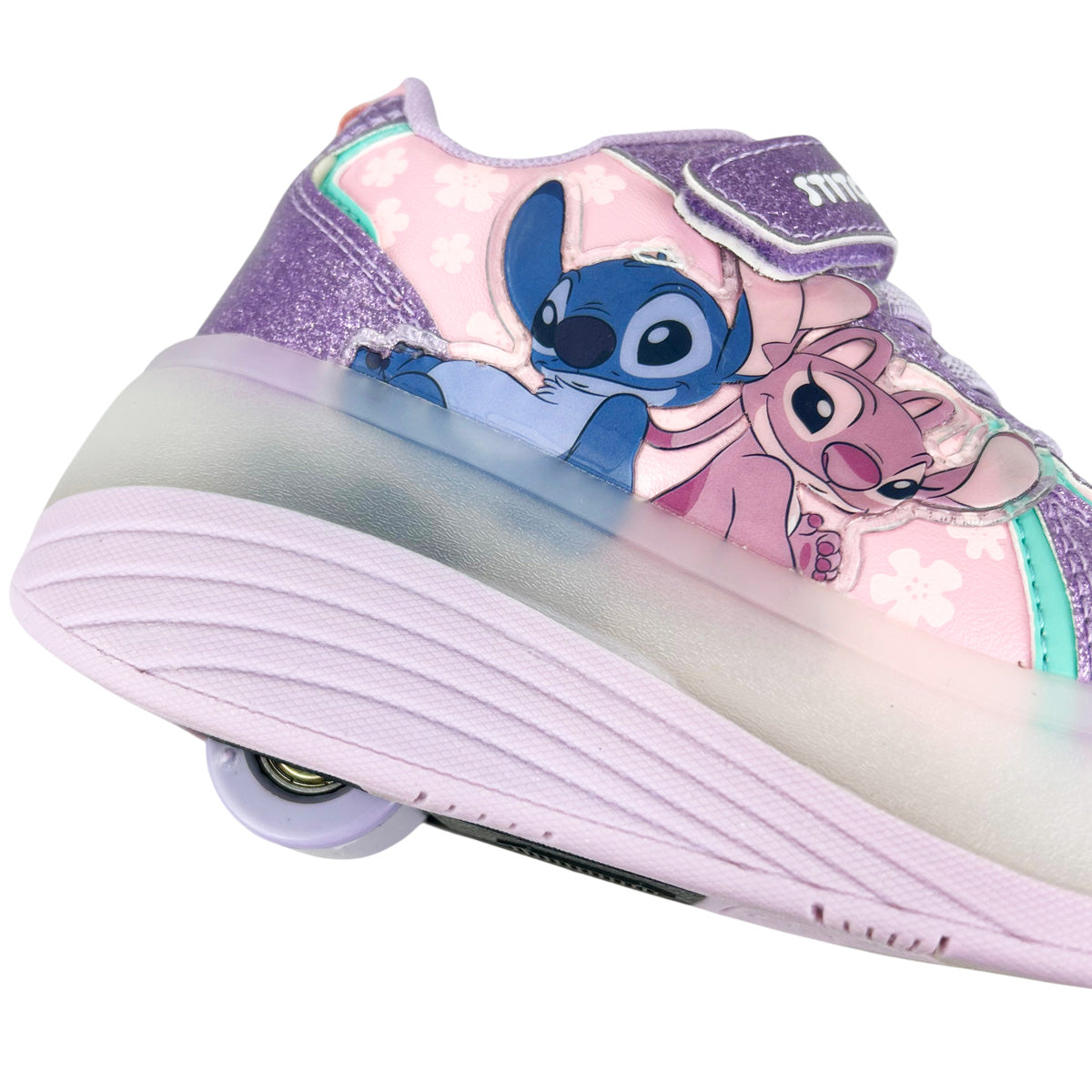Tenis Patín Stitch Niña 9006 Luces Rueda Retráctil 18-22
