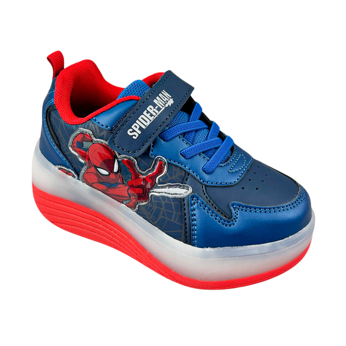 Tenis Patín Spiderman Niño 9007 Luces Rueda Retractil 18-22