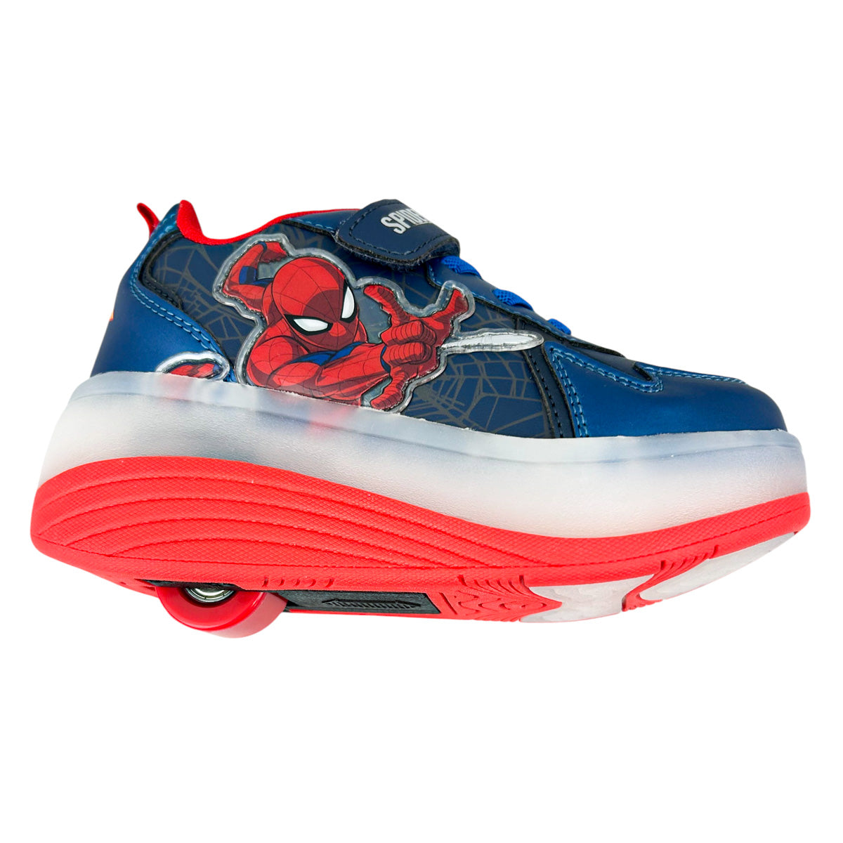Tenis Patín Spiderman Niño 9007 Luces Rueda Retractil 18-22