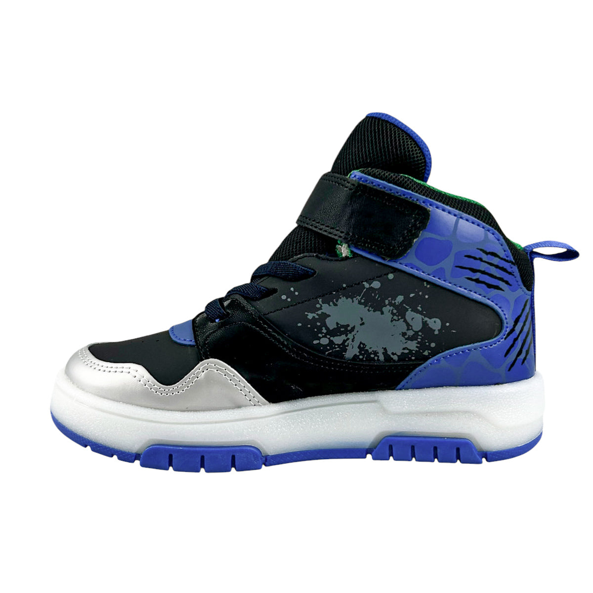 Tenis Dinoworld Niño 6201 T Rex Luces Contactel Azul Negro