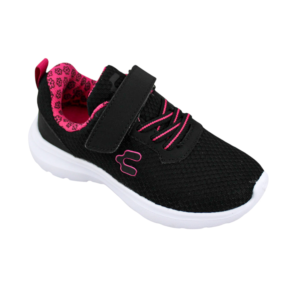 Tenis Niña Charly Kids 1065606 Ligeros Negro Fiusha 15-21