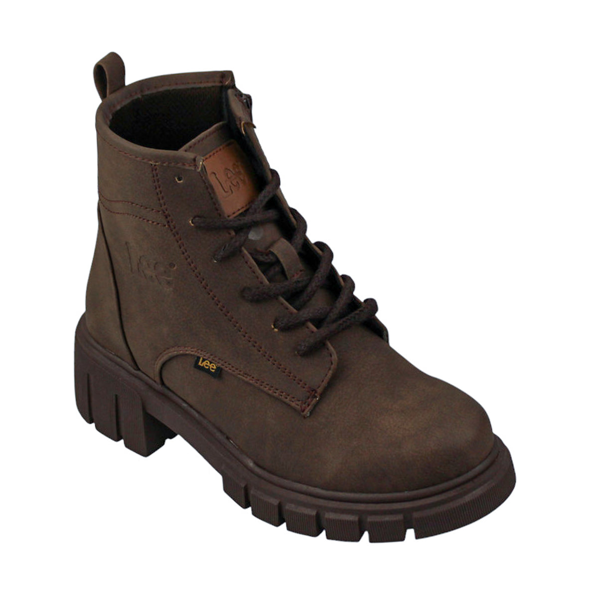 Botas Mujer Lee Le6450 Plataforma Urbanas Chunky Cafés