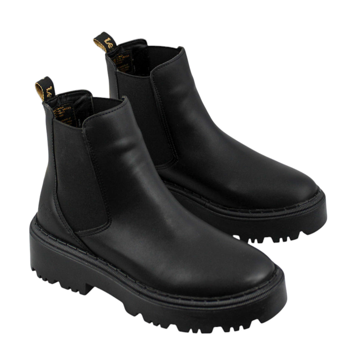 Botines Mujer Lee Le5750 Plataforma Urbanos Chelsea Negros