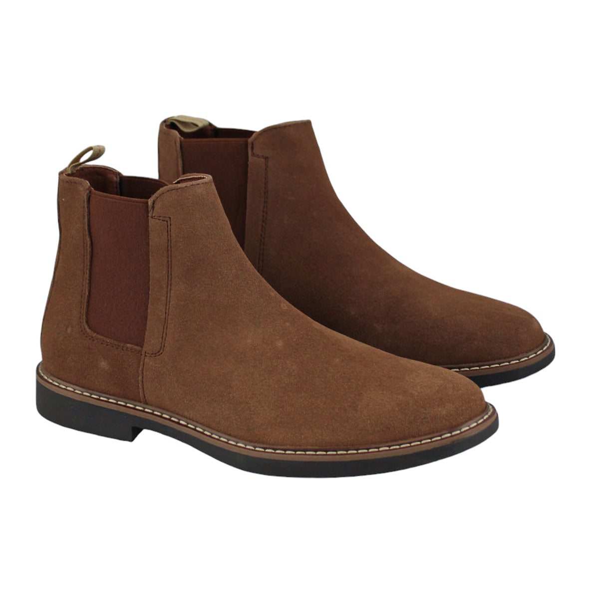 Botin Casual Hombre Triples 35800 Chelsea Gamuza Piel Café
