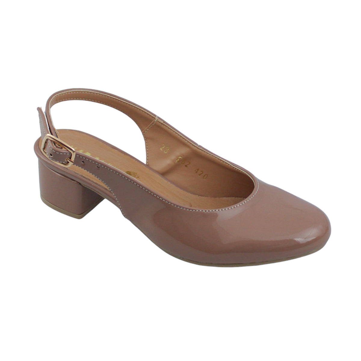 Zapatillas Vestir Mujer Omar Alex 420 Tacón Bajo Charol
