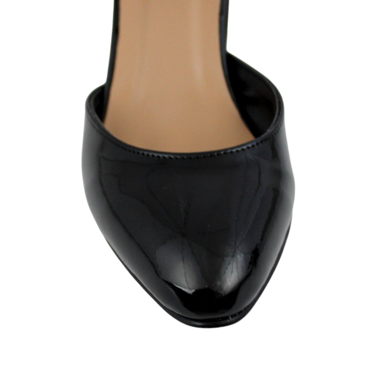 Zapatillas Vestir Mujer Omar Alex 970 Tacón Charol Negro
