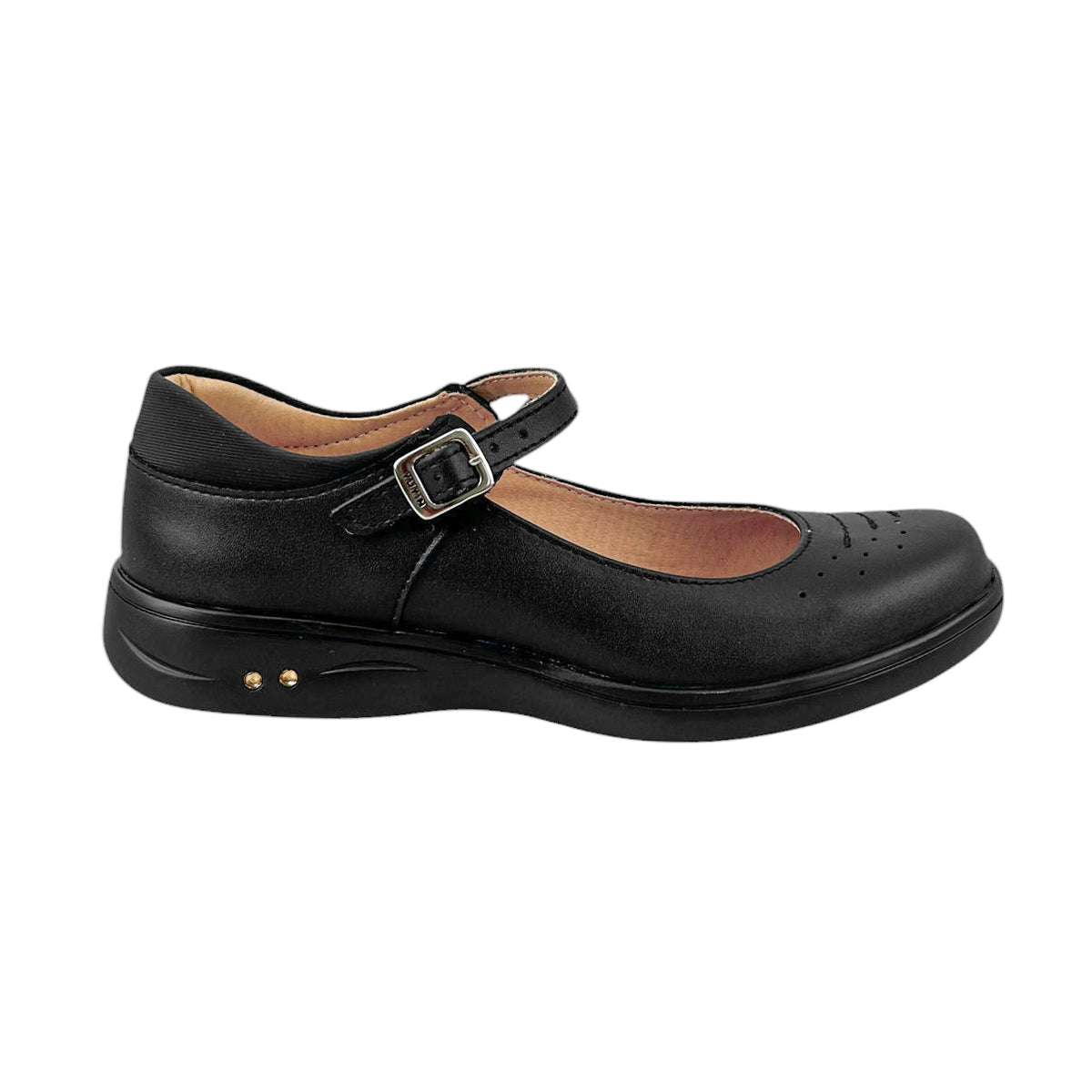 Zapato Escolar Niña Yuyin 25470 Flats Piel Negro 18-21