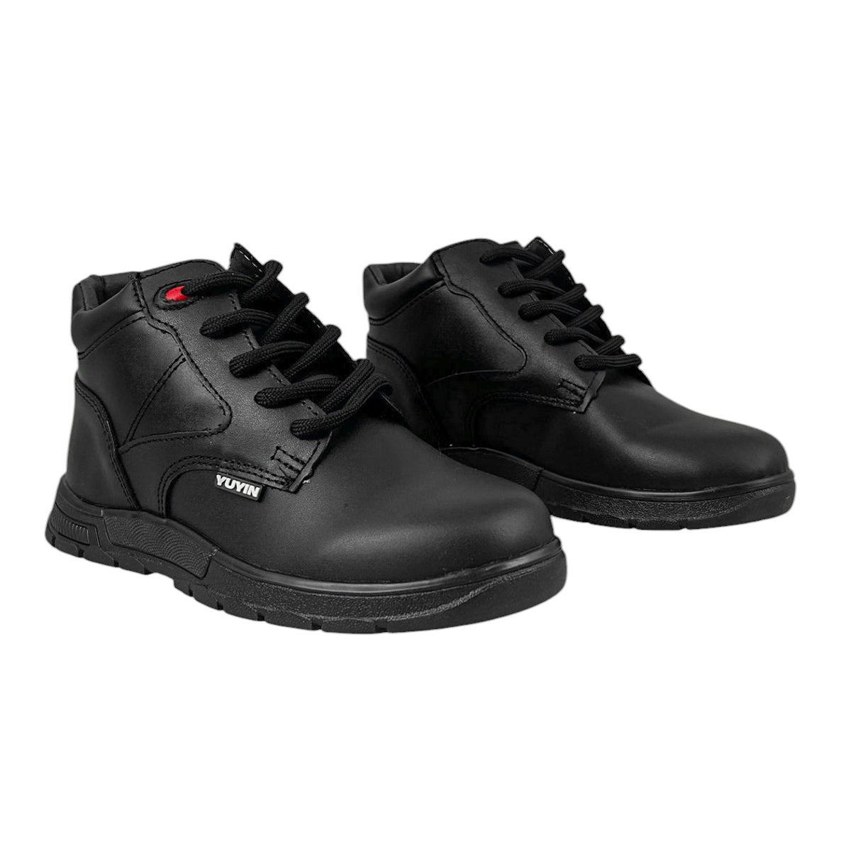 Botas Escolares Niño Yuyin 26420 Agujeta Piel Negro 22-25
