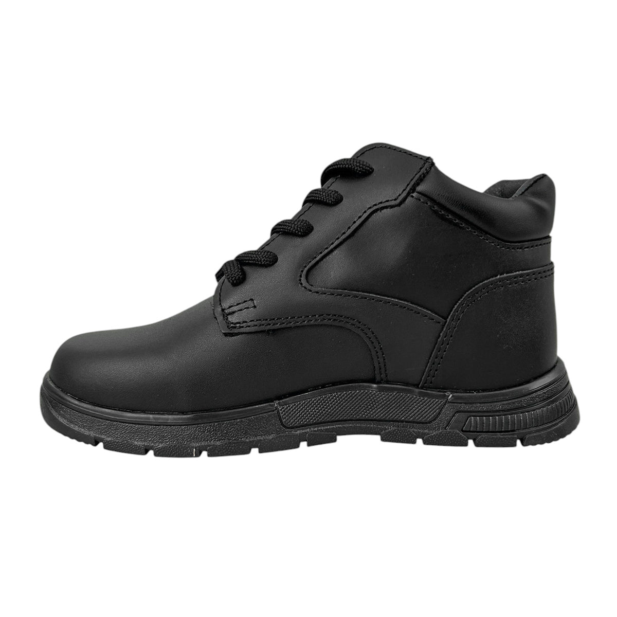 Botas Escolares Niño Yuyin 26420 Agujeta Piel Negro 22-25