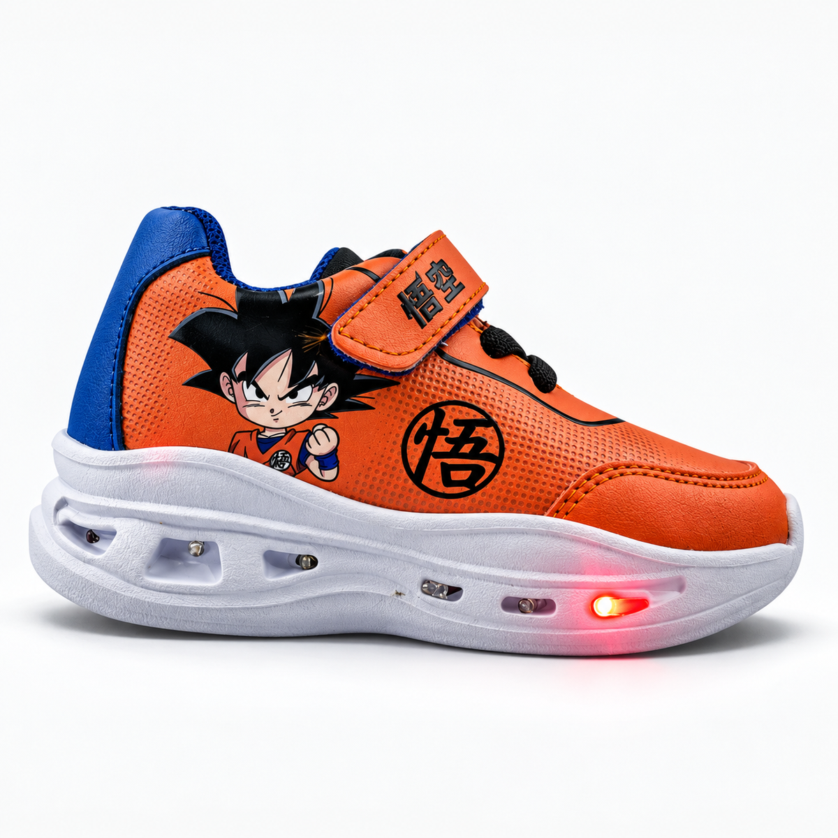 Tenis Dragon Ball Niño 34401 Luces Contactel Naranja 14-17