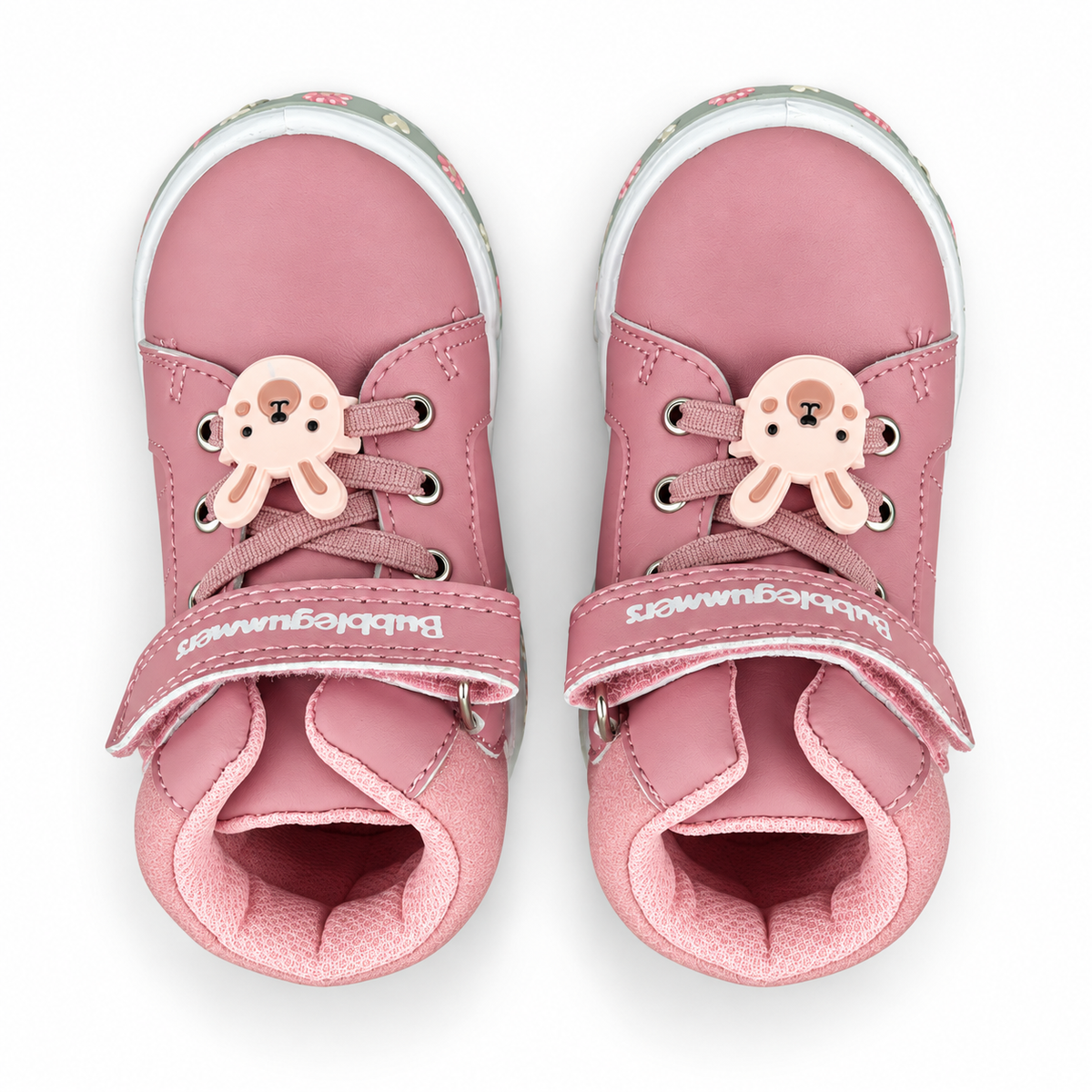 Tenis Bubble Gummers Niña Carla I Luces Rosa Blanco 14-17