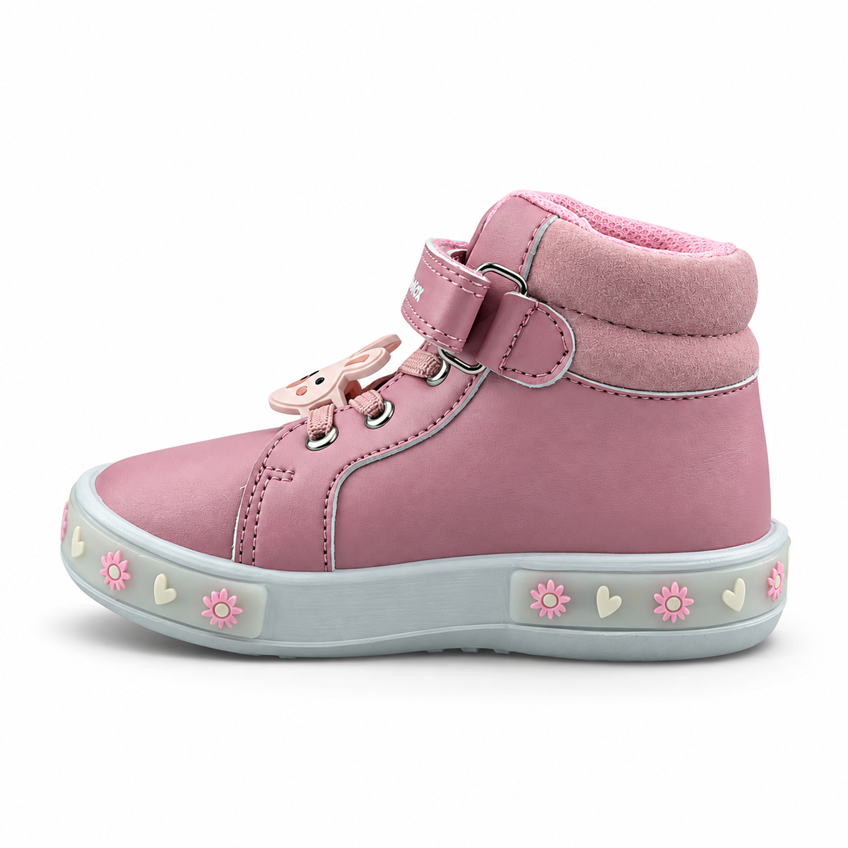 Tenis Bubble Gummers Niña Carla I Luces Rosa Blanco 14-17