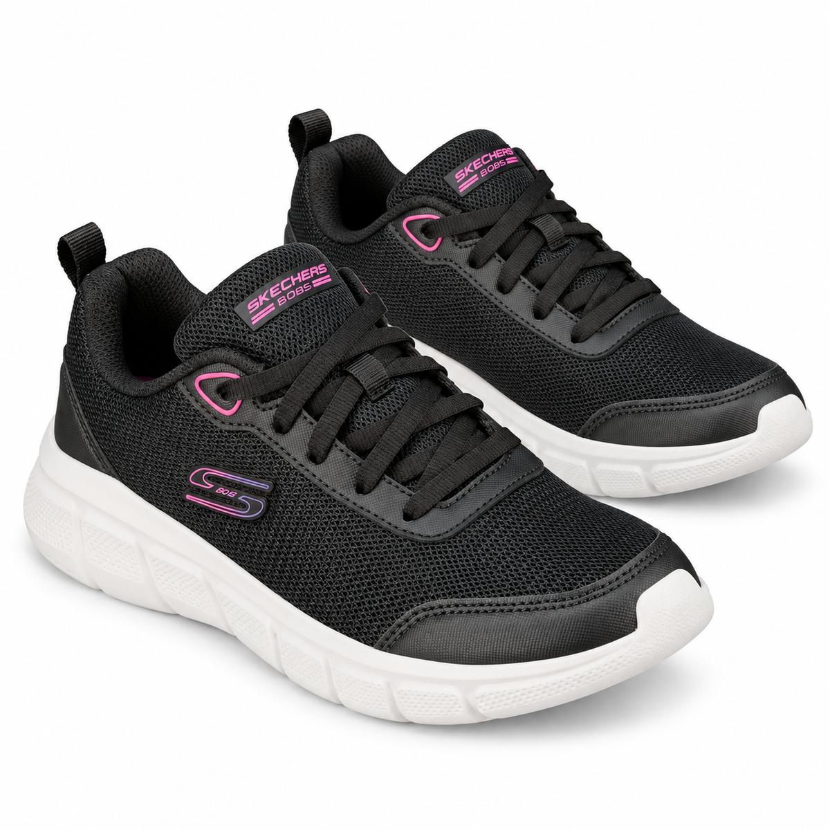 Tenis Skechers Mujer 896465mx Bobs Flex Memory Foam Negro