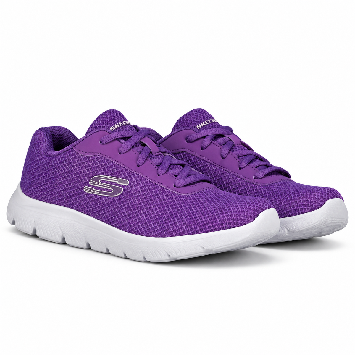 Tenis Skechers Mujer 21009mx Dkpr Memory Foam Morado Obscuro