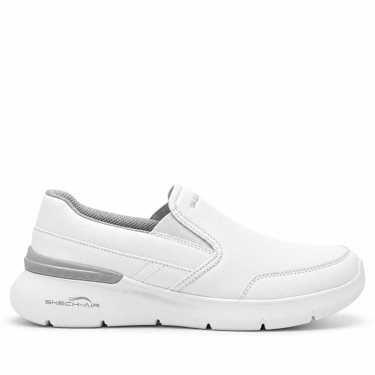Tenis Skechers Mujer 21015mx Wht Slip On Skech-air Blancos