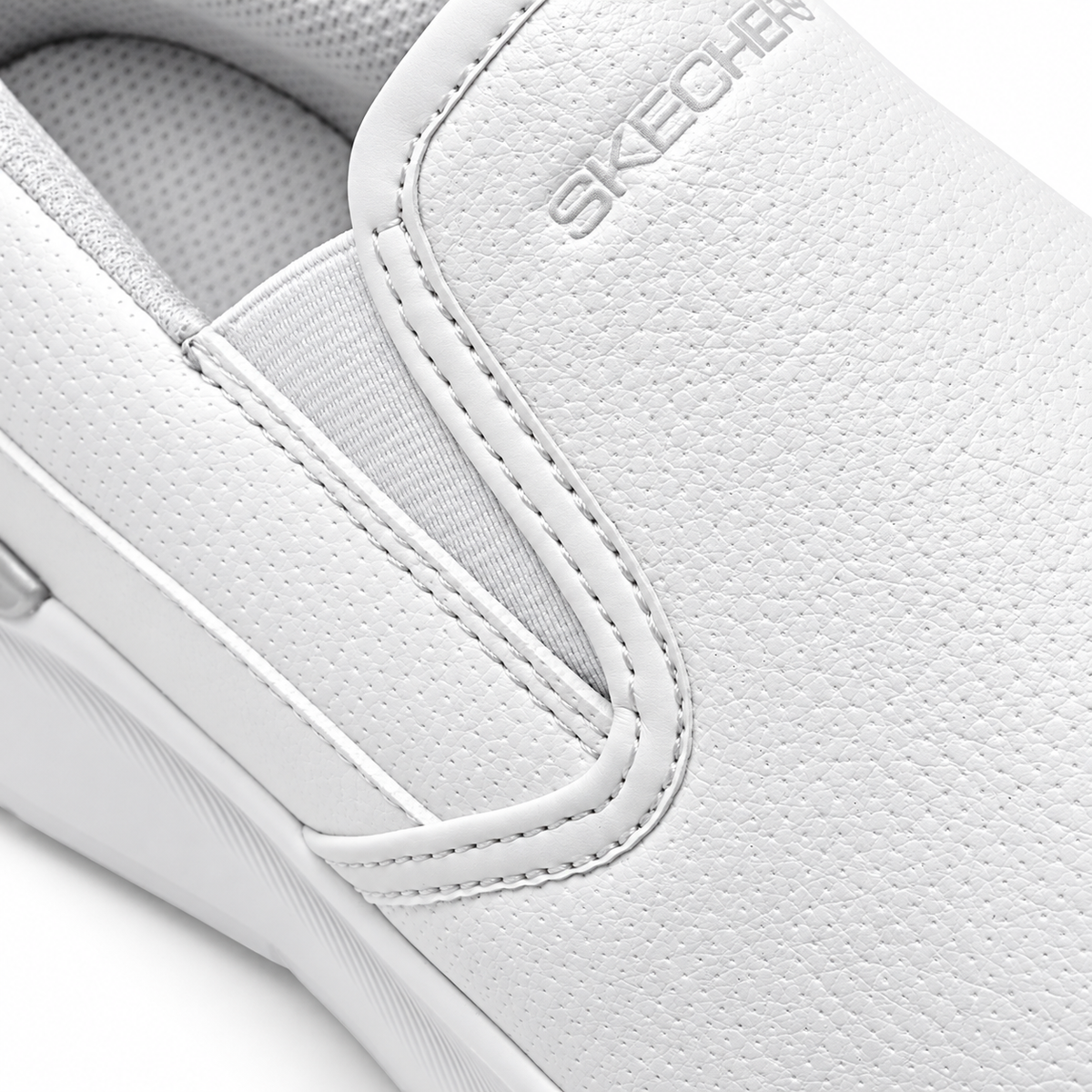 Tenis Skechers Mujer 21015mx Wht Slip On Skech-air Blancos