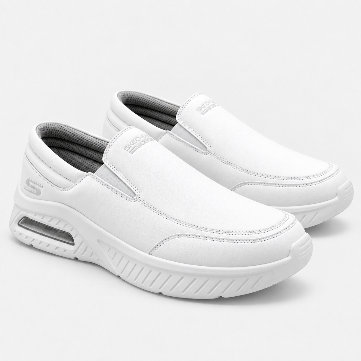 Tenis Skechers Mujer 21015mx Wht Slip On Skech-air Blancos
