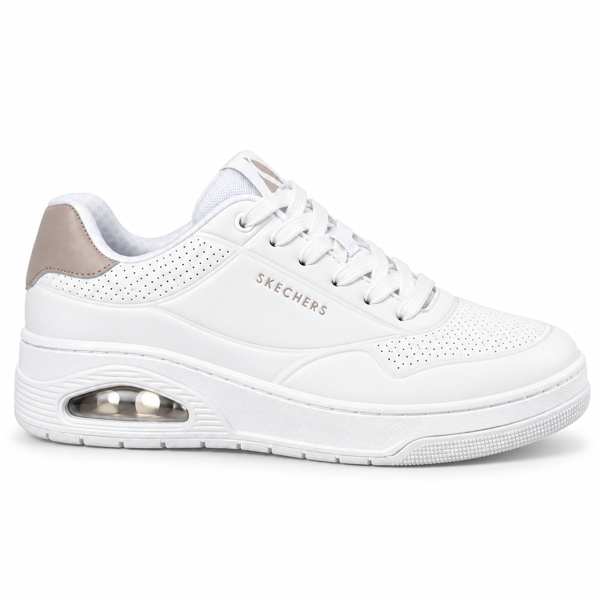 Tenis Skechers Mujer 177705 Uno Court Skech-air Blancos