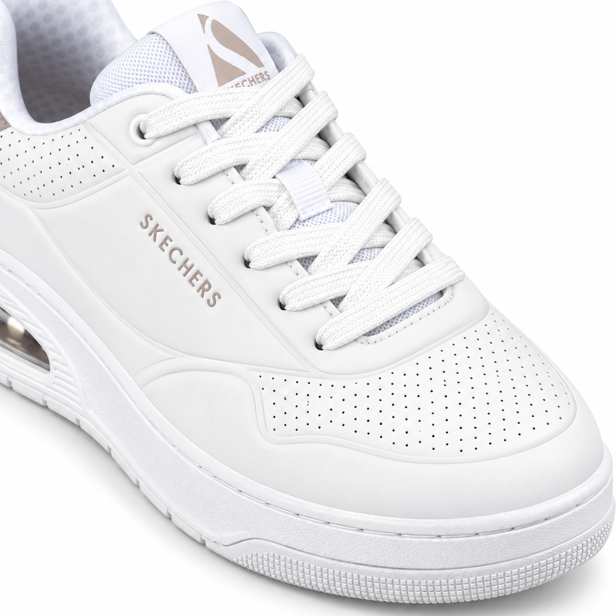 Tenis Skechers Mujer 177705 Uno Court Skech-air Blancos