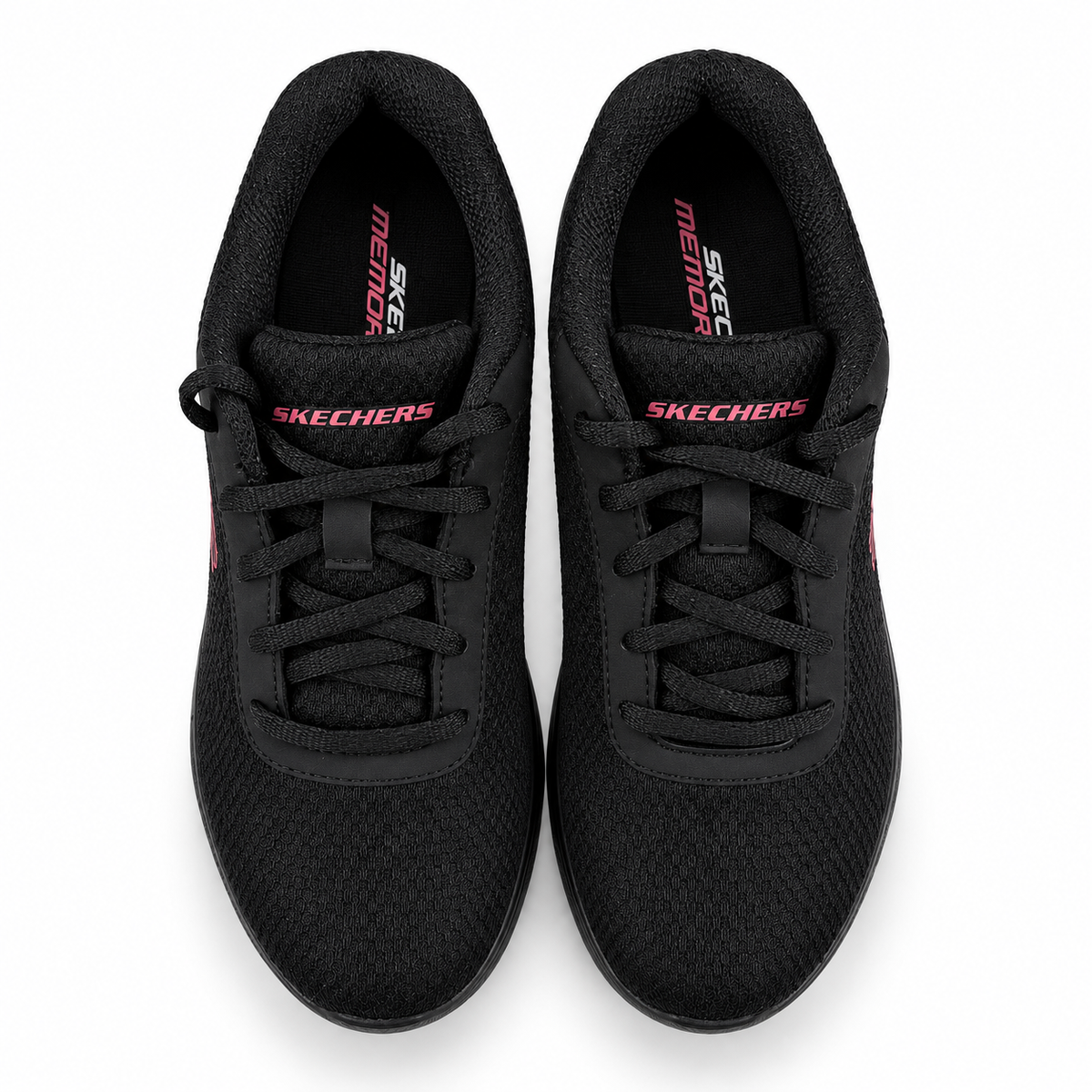 Tenis Skechers Mujer 21009mx Bkpk Memory Foam Negro Rosa
