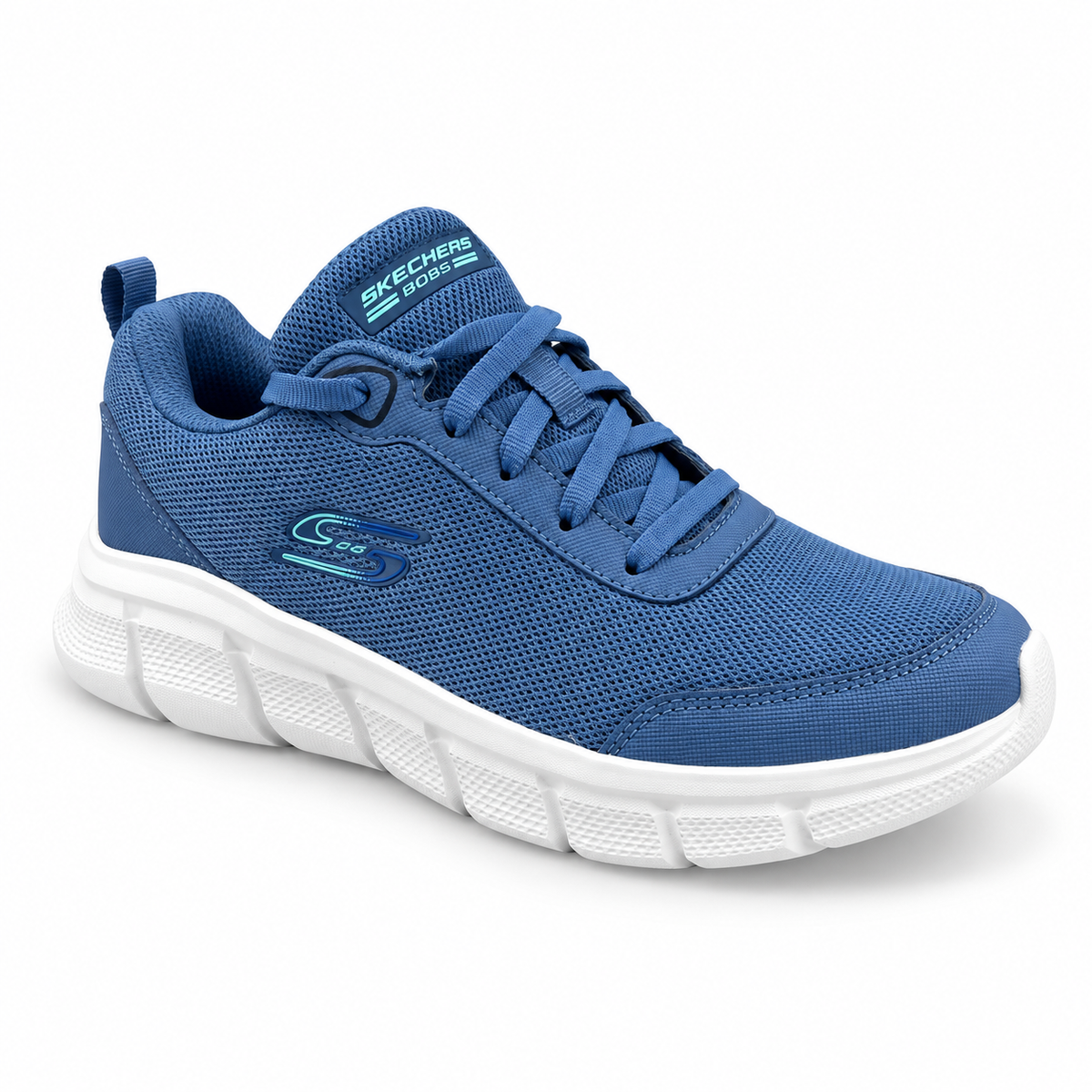 Tenis Skechers Mujer 896465mx Bobs B Flex Memory Foam Azul