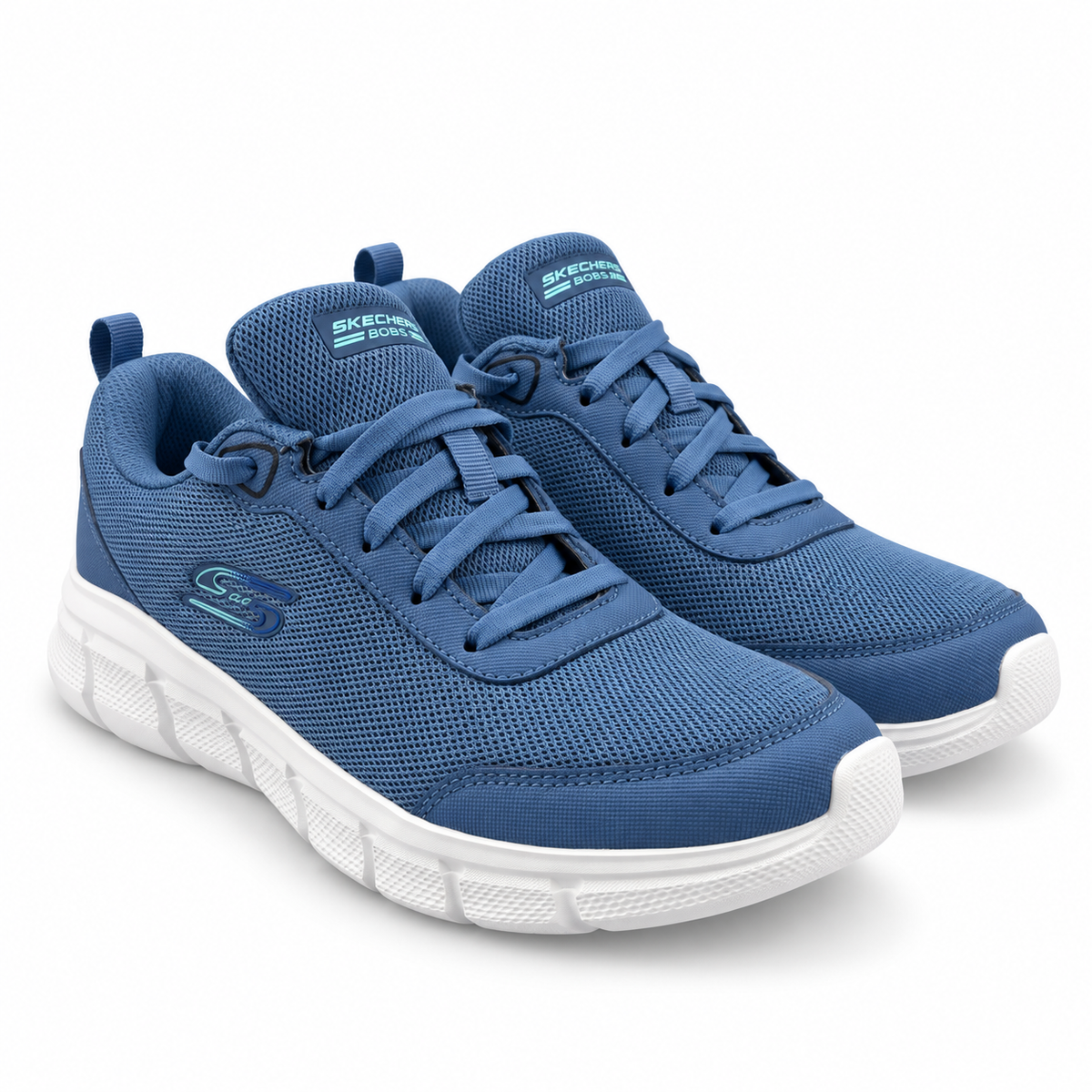 Tenis Skechers Mujer 896465mx Bobs B Flex Memory Foam Azul