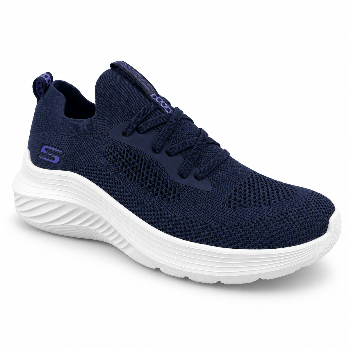 Tenis Skechers Mujer 896471mx Nvy Bobs Squad Waves Marino