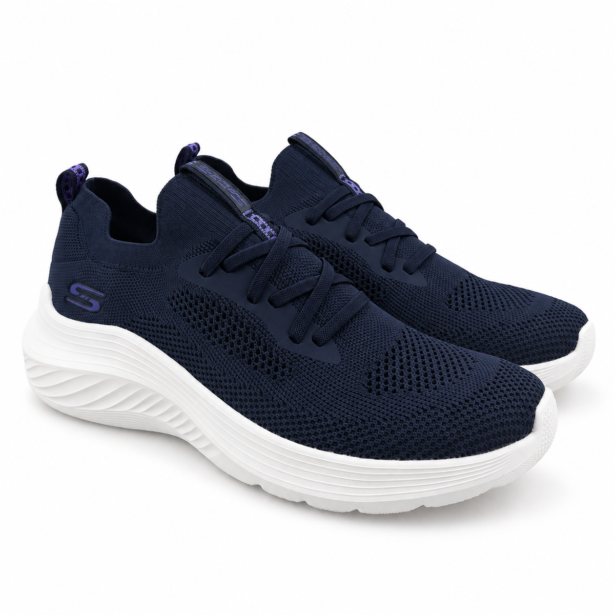 Tenis Skechers Mujer 896471mx Nvy Bobs Squad Waves Marino