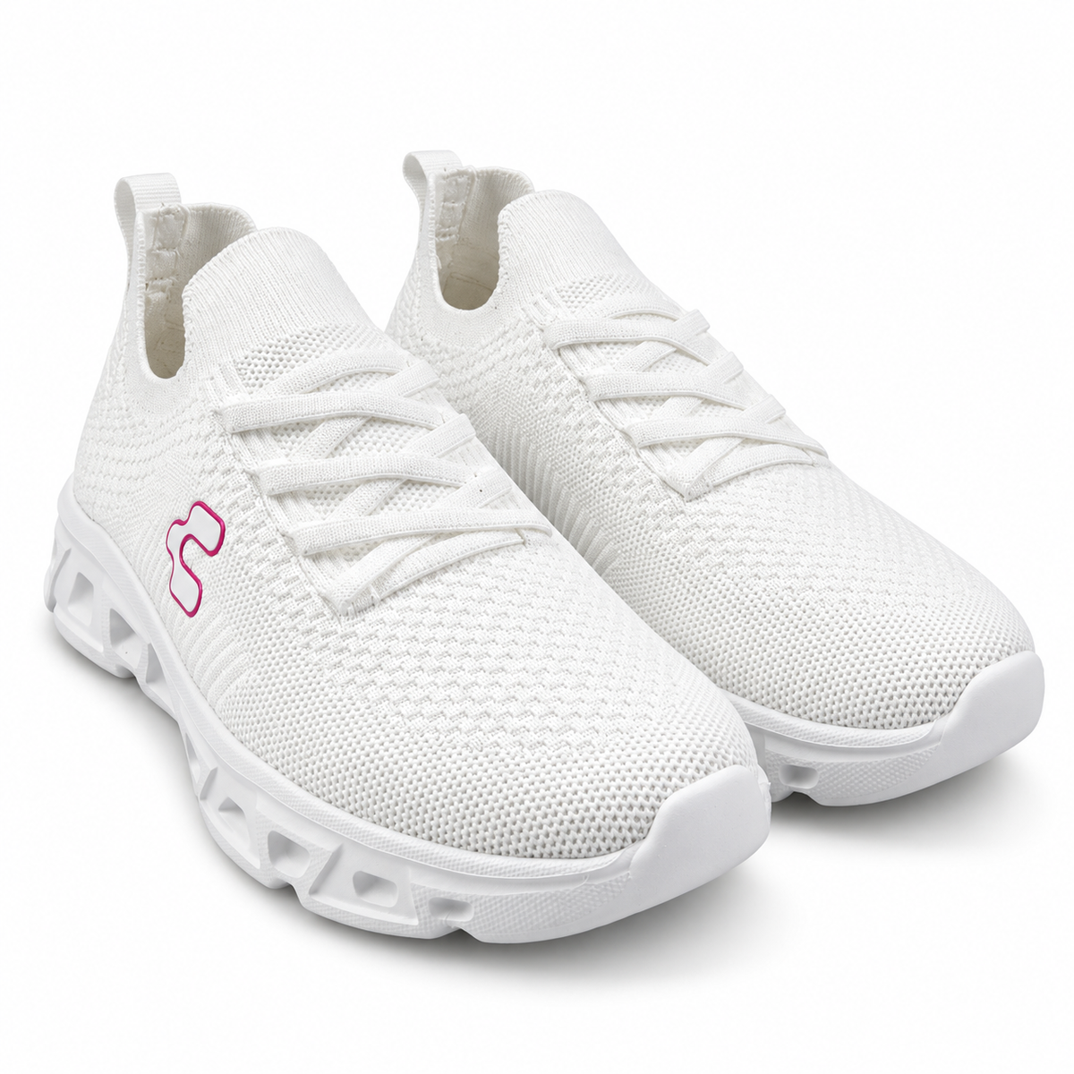 Tenis Charly Mujer 1043406 Slip On Running Gym Blanco Rosa