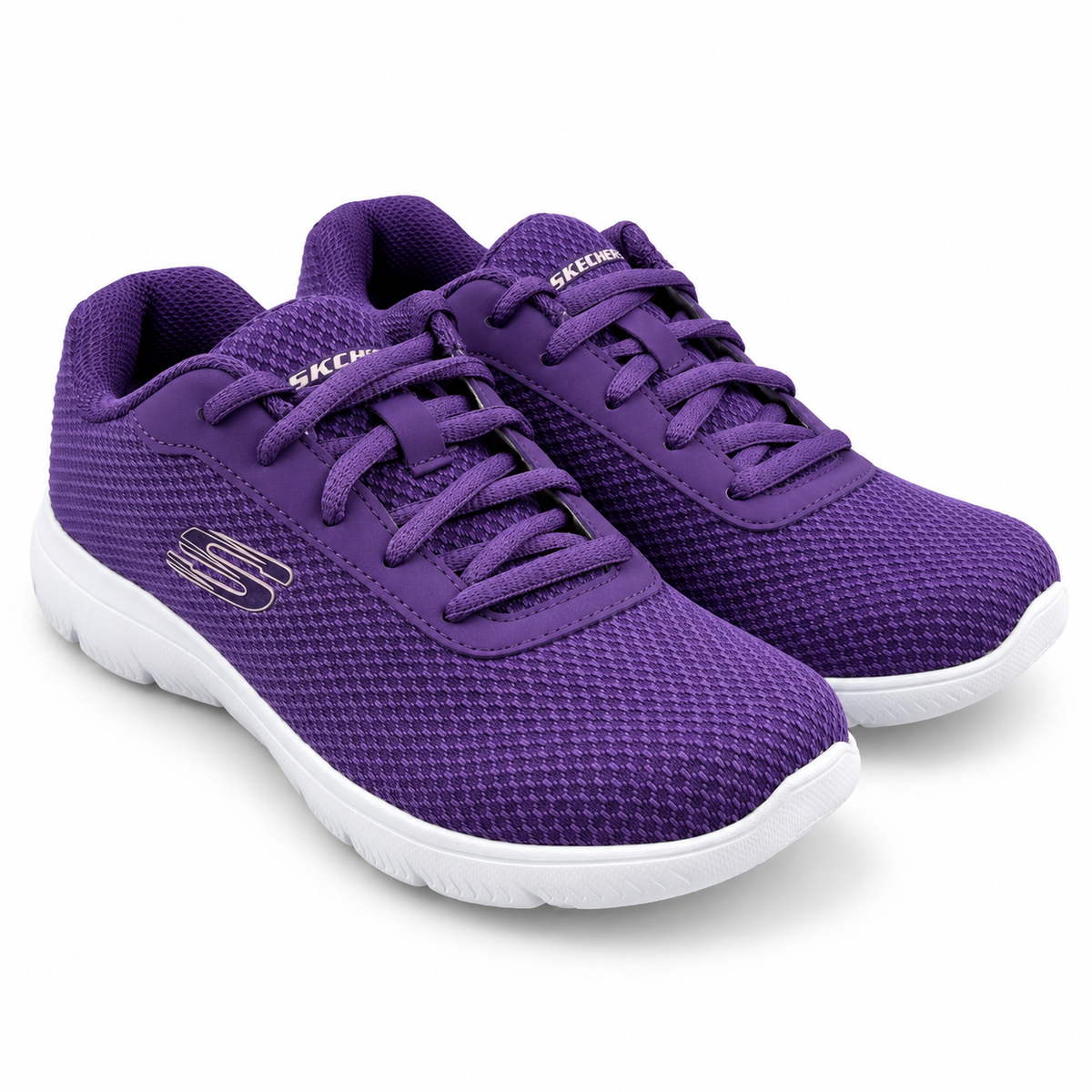 Tenis Skechers Mujer 21009mx Dkpr Memory Foam Morado Obscuro
