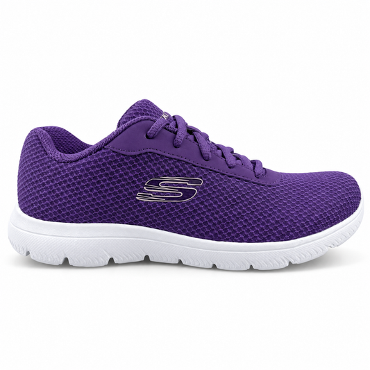 Tenis Skechers Mujer 21009mx Dkpr Memory Foam Morado Obscuro