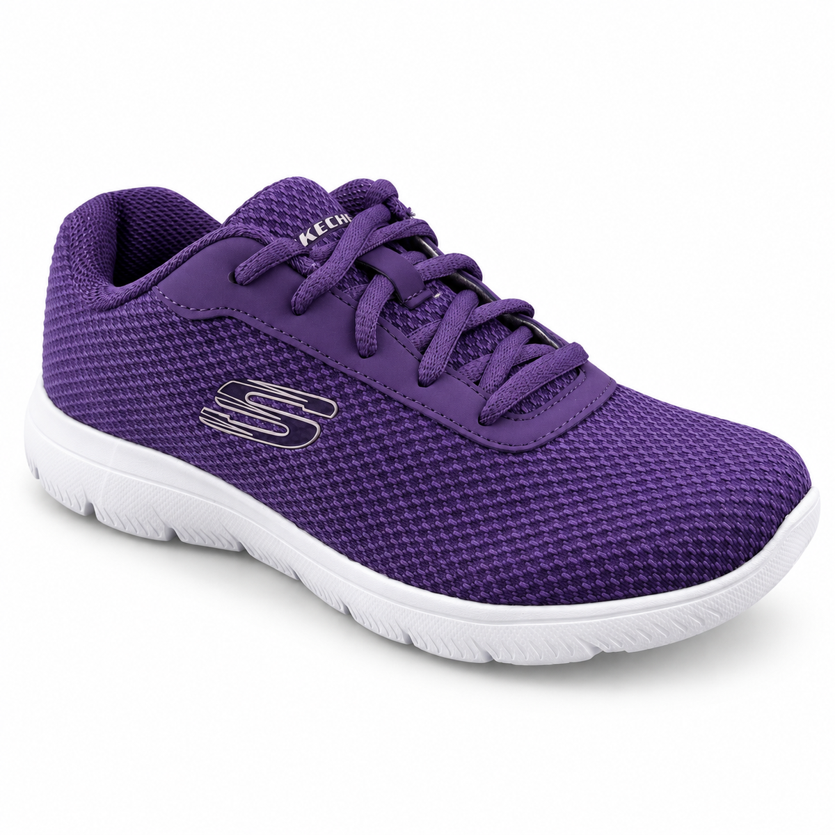 Tenis Skechers Mujer 21009mx Dkpr Memory Foam Morado Obscuro