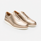 Tenis Quirelli Casuales Mujer 303301 Piel Cómodos Oro