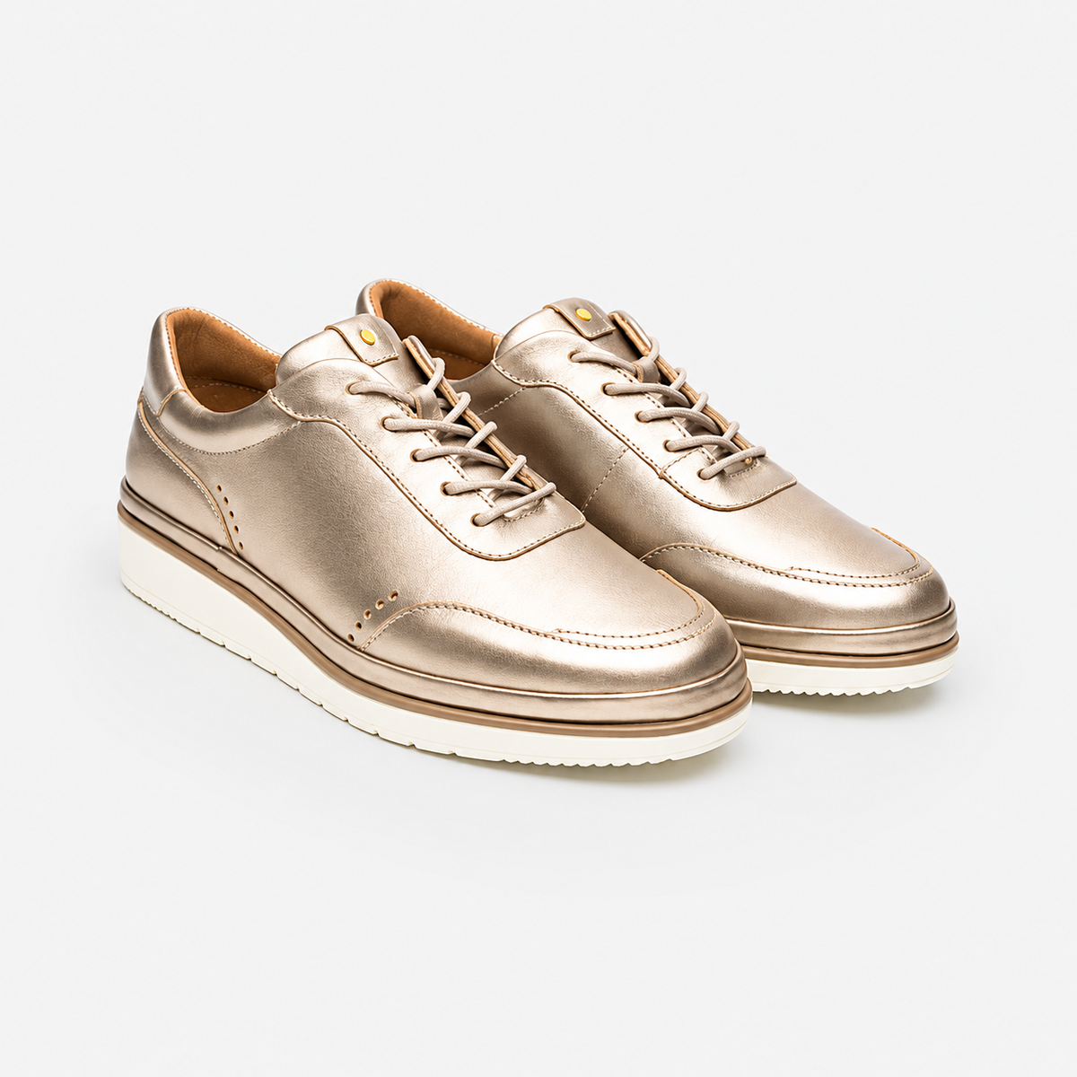 Tenis Quirelli Casuales Mujer 303301 Piel Cómodos Oro