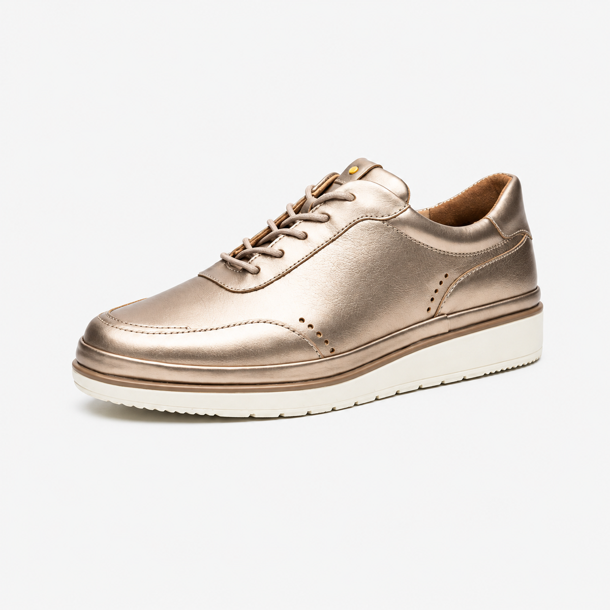 Tenis Quirelli Casuales Mujer 303301 Piel Cómodos Oro
