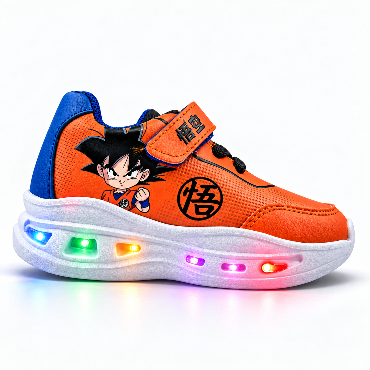 Tenis Dragon Ball Niño 34401 Luces Contactel Naranja 14-17